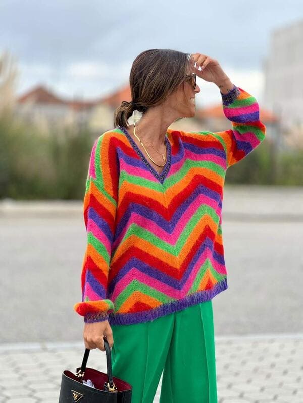de repuesto versus estornudar Jersey lana arco iris - Carrusel Moda