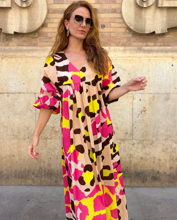 Vestido print multicolor